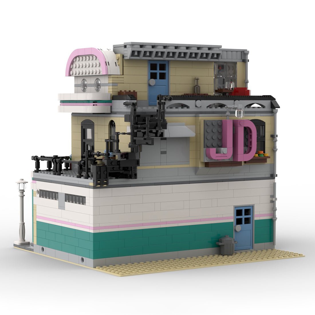 MOC - 58435 Jim's Bowling Alley & Diner Klemmbausteine - LesDiy - Klemmbausteine