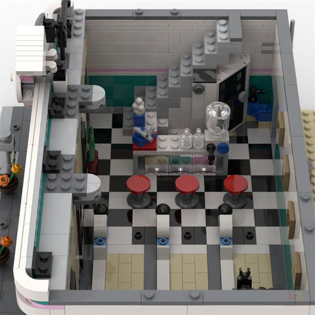 MOC - 58435 Jim's Bowling Alley & Diner Klemmbausteine - LesDiy - Klemmbausteine
