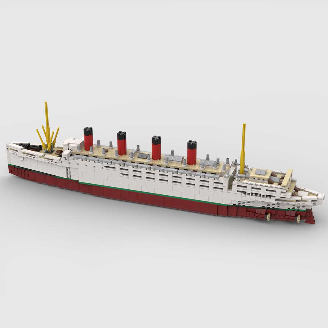 MOC - 59185 RMS Mauretania Bausteinboot Klemmbausteine - LesDiy - Klemmbausteine