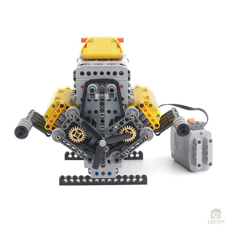 MOC - 60662 Crossplane V8 Klemmbausteine - LesDiy - Klemmbausteine