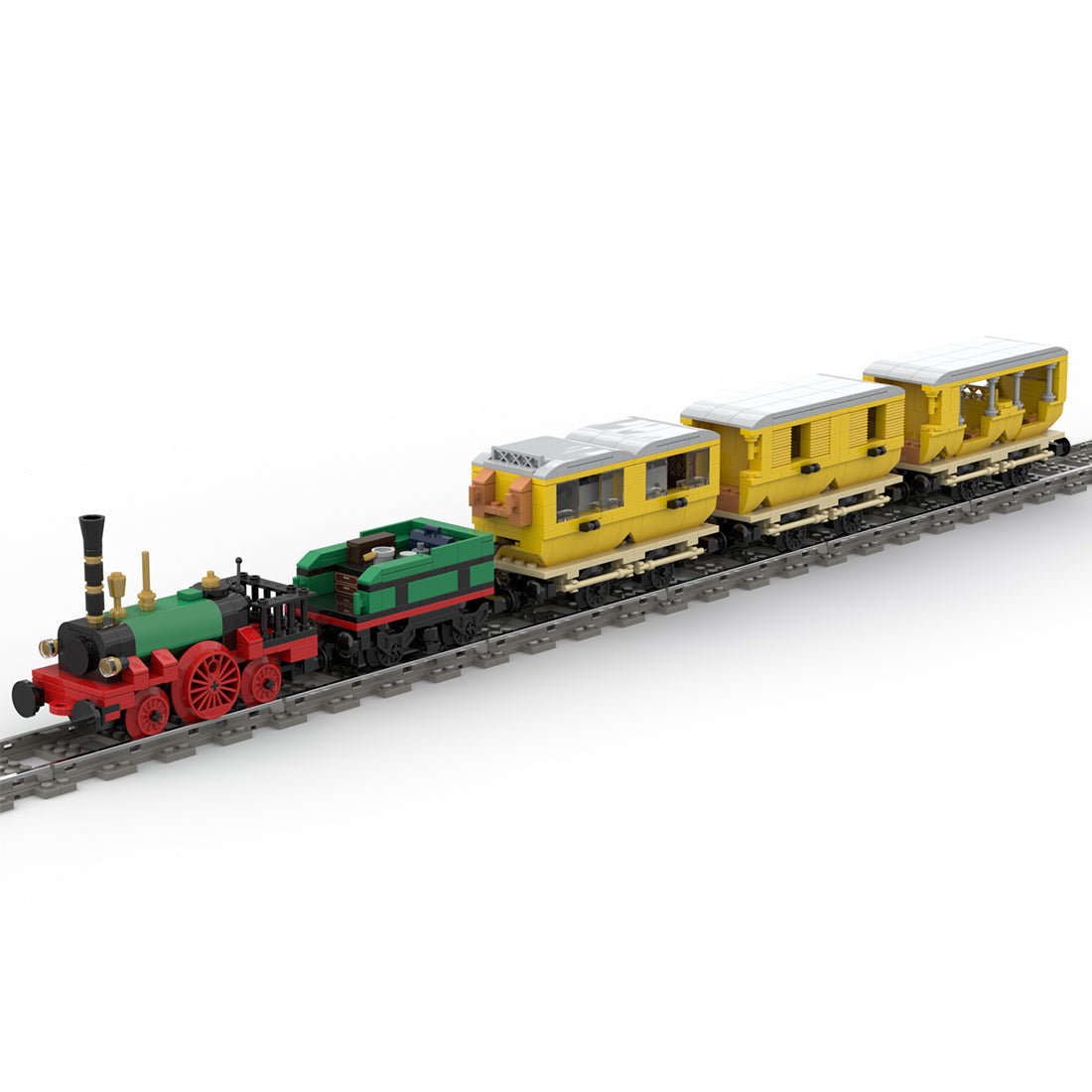 MOC - 63396 Der Adler – Deutschlands erster kommerzieller Zug Klemmbausteine - LesDiy - Klemmbausteine