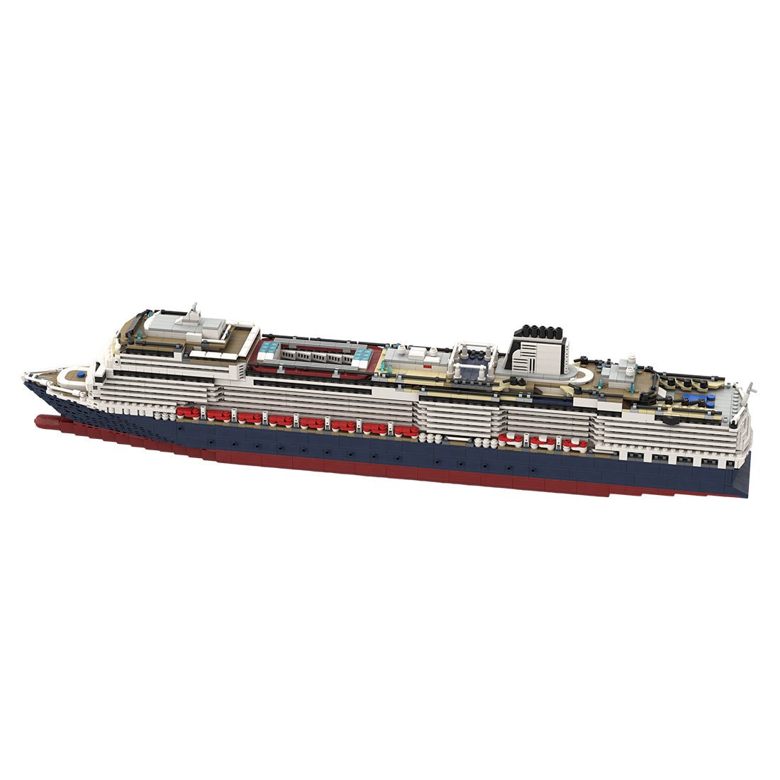 MOC - 64406 MS Koningsdam Bausteinboot Klemmbausteine - LesDiy - Klemmbausteine