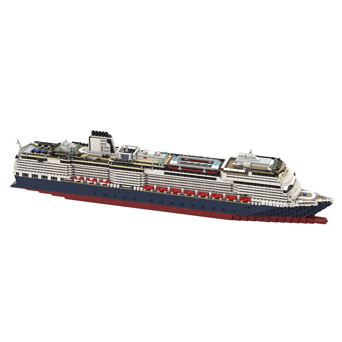 MOC - 64406 MS Koningsdam Bausteinboot Klemmbausteine - LesDiy - Klemmbausteine