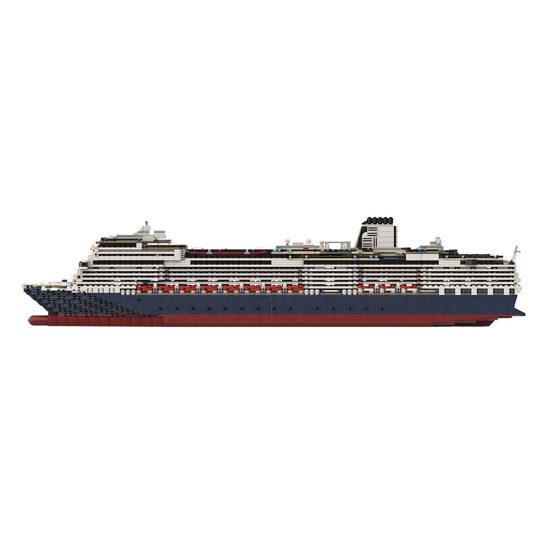 MOC - 64406 MS Koningsdam Bausteinboot Klemmbausteine - LesDiy - Klemmbausteine