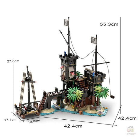 MOC - 69306 Piratenfestung Klemmbausteine - LesDiy - Klemmbausteine