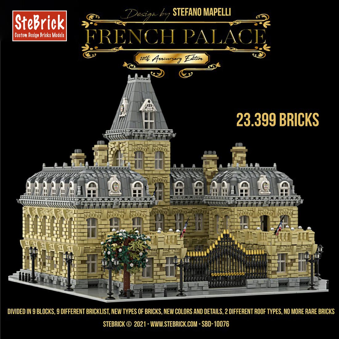 MOC - 70573 Französischer Palast 10 Jähriges Jubiläum - LesDiy - Klemmbausteine