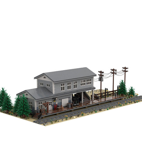 MOC - 72906 Large Train Station Klemmbausteine - LesDiy - Klemmbausteine