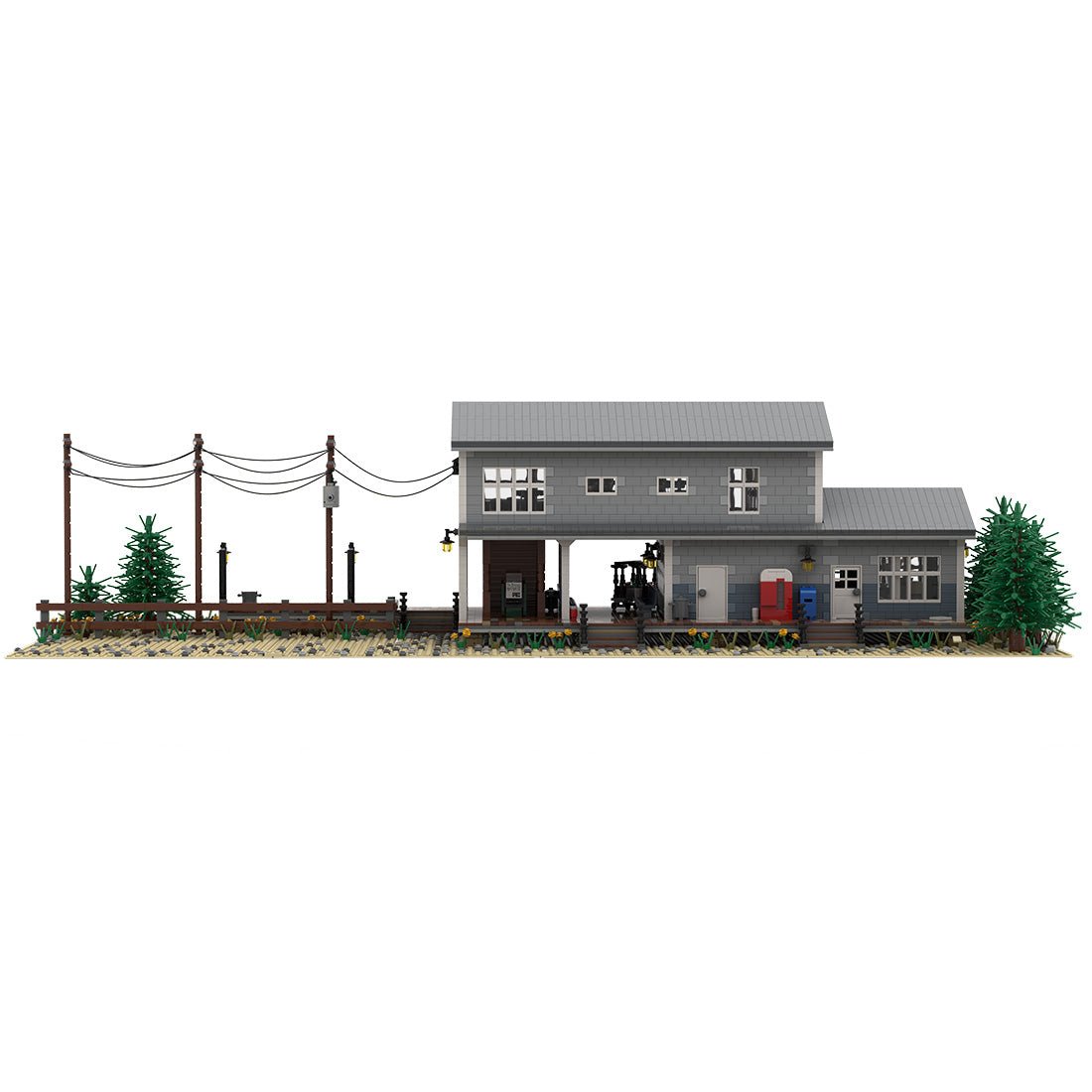 MOC - 72906 Large Train Station Klemmbausteine - LesDiy - Klemmbausteine