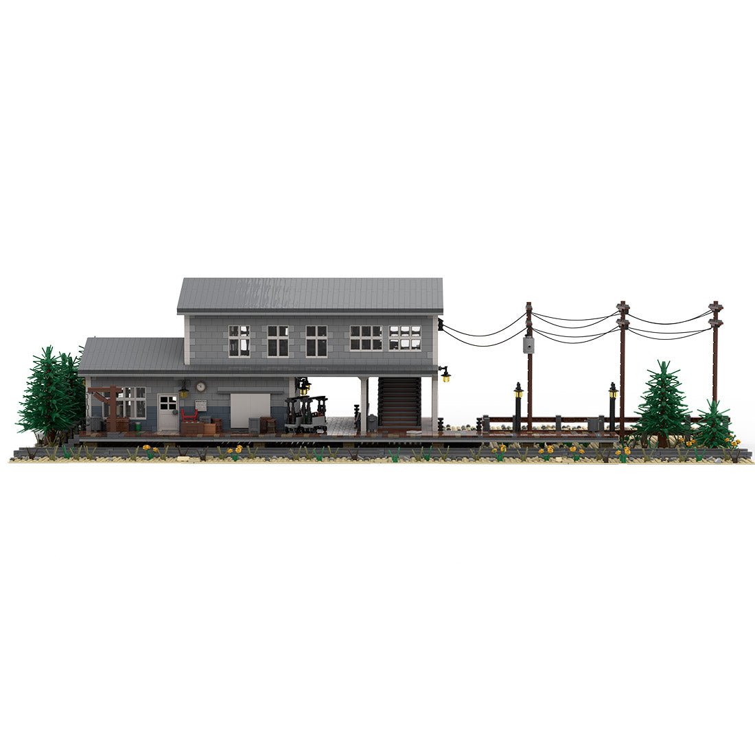 MOC - 72906 Large Train Station Klemmbausteine - LesDiy - Klemmbausteine