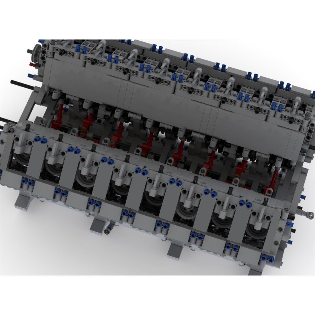 MOC - 73232 V16 - Dieselmotor Klemmbausteine - LesDiy - Klemmbausteine