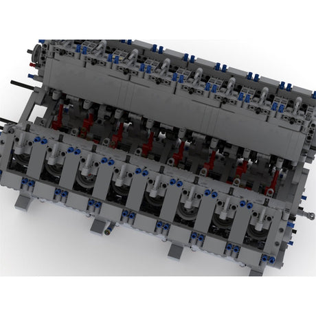 MOC - 73232 V16 - Dieselmotor Klemmbausteine - LesDiy - Klemmbausteine