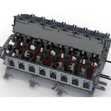 MOC - 73232 V16 - Dieselmotor Klemmbausteine - LesDiy - Klemmbausteine