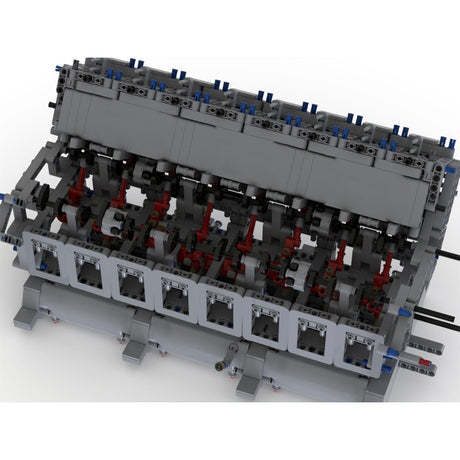 MOC - 73232 V16 - Dieselmotor Klemmbausteine - LesDiy - Klemmbausteine