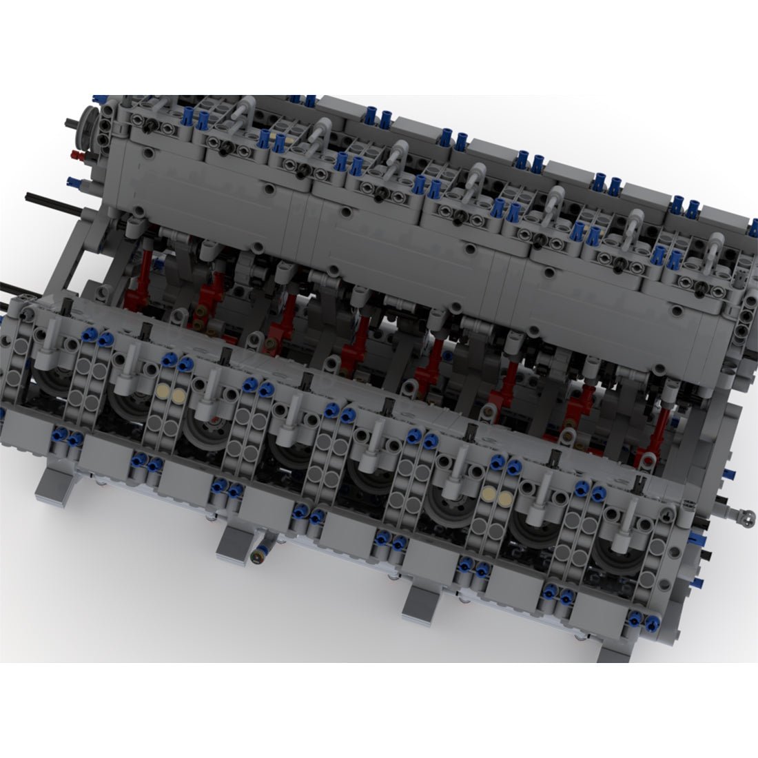 MOC - 73232 V16 - Dieselmotor Klemmbausteine - LesDiy - Klemmbausteine