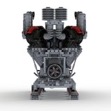 MOC - 73232 V16 - Dieselmotor Klemmbausteine - LesDiy - Klemmbausteine