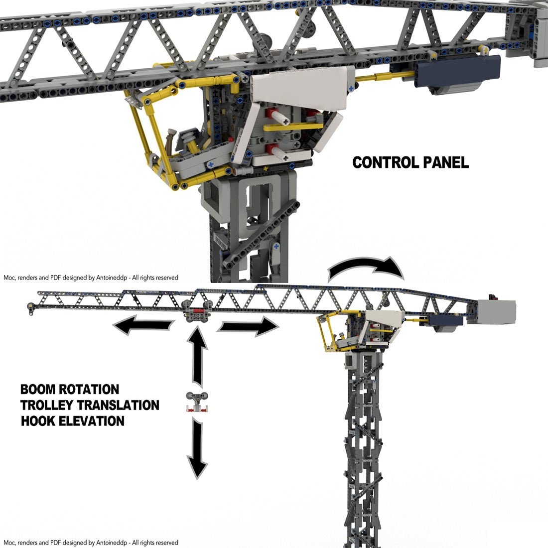 MOC - 74206 42055 - E : Tower Crane Klemmbausteine - LesDiy - Klemmbausteine