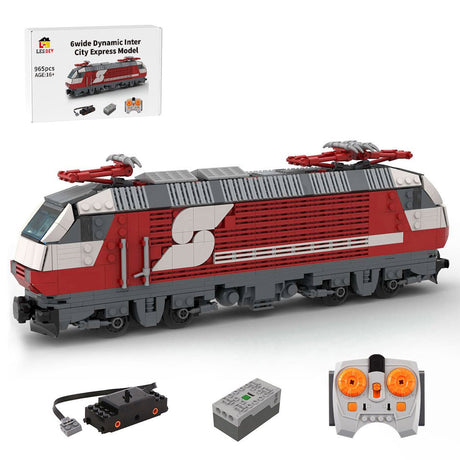 MOC - 75579 Dynamisches BR 1822 Inter City Express - Modell mit 6 Breiten - LesDiy - Klemmbausteine
