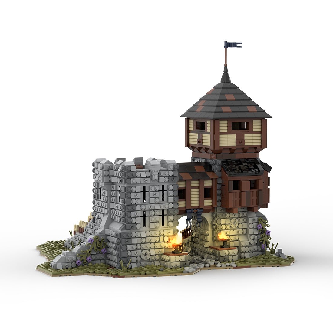 MOC-76512 MOC Medieval Fortress Clamp Building Blocks - LesDiy