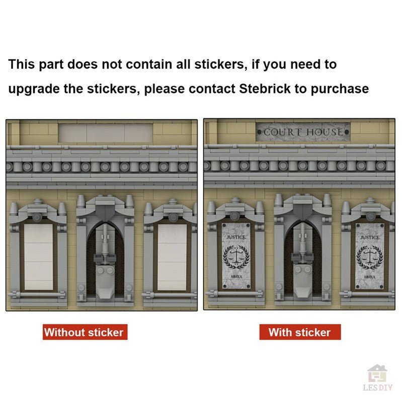 MOC - 77106 Das Gerichtsgebäude (Keine Aufkleber Enthalten) - LesDiy - Klemmbausteine