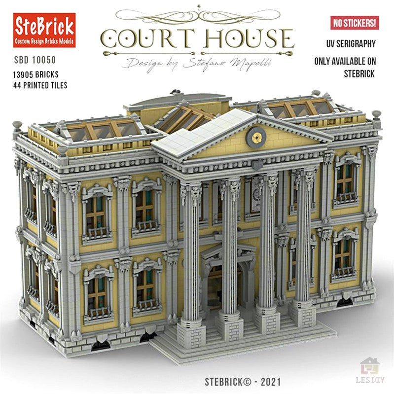 MOC - 77106 Das Gerichtsgebäude (Keine Aufkleber Enthalten) - LesDiy - Klemmbausteine