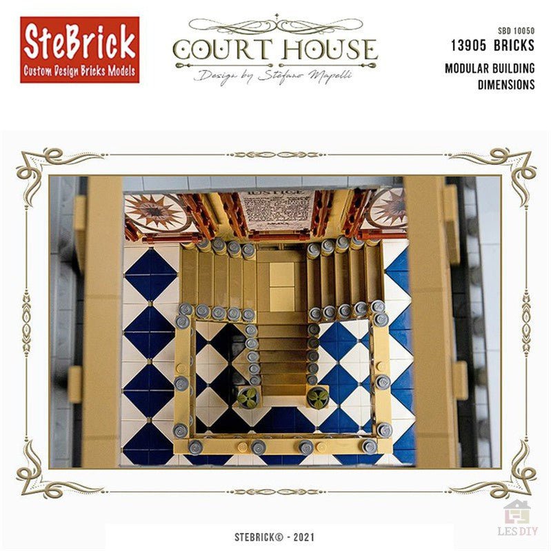 MOC - 77106 Das Gerichtsgebäude (Keine Aufkleber Enthalten) - LesDiy - Klemmbausteine