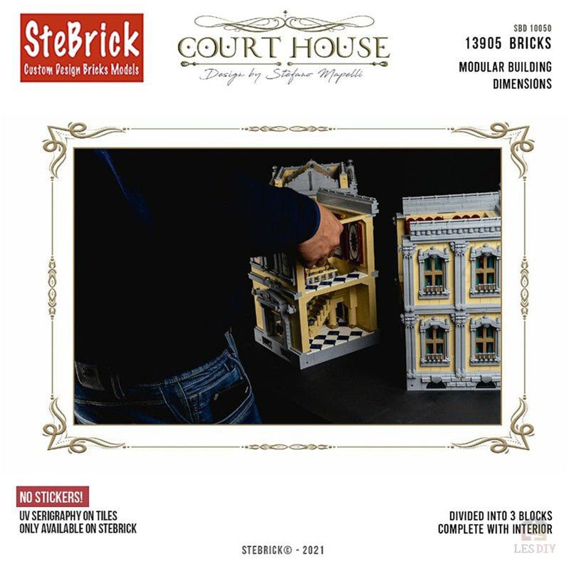 MOC - 77106 Das Gerichtsgebäude (Keine Aufkleber Enthalten) - LesDiy - Klemmbausteine