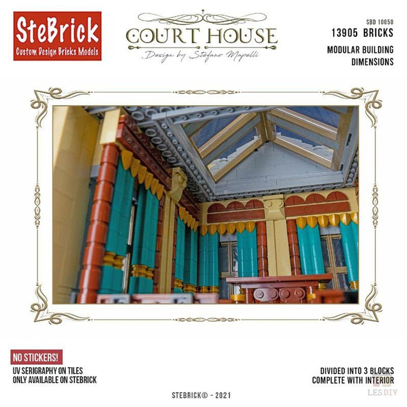 MOC - 77106 Das Gerichtsgebäude (Keine Aufkleber Enthalten) - LesDiy - Klemmbausteine