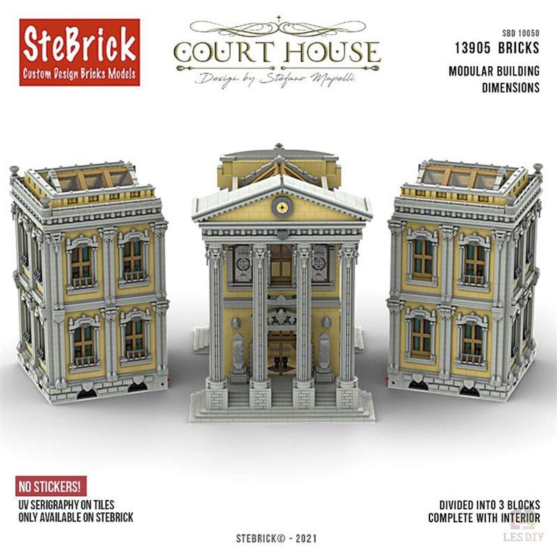 MOC - 77106 Das Gerichtsgebäude (Keine Aufkleber Enthalten) - LesDiy - Klemmbausteine