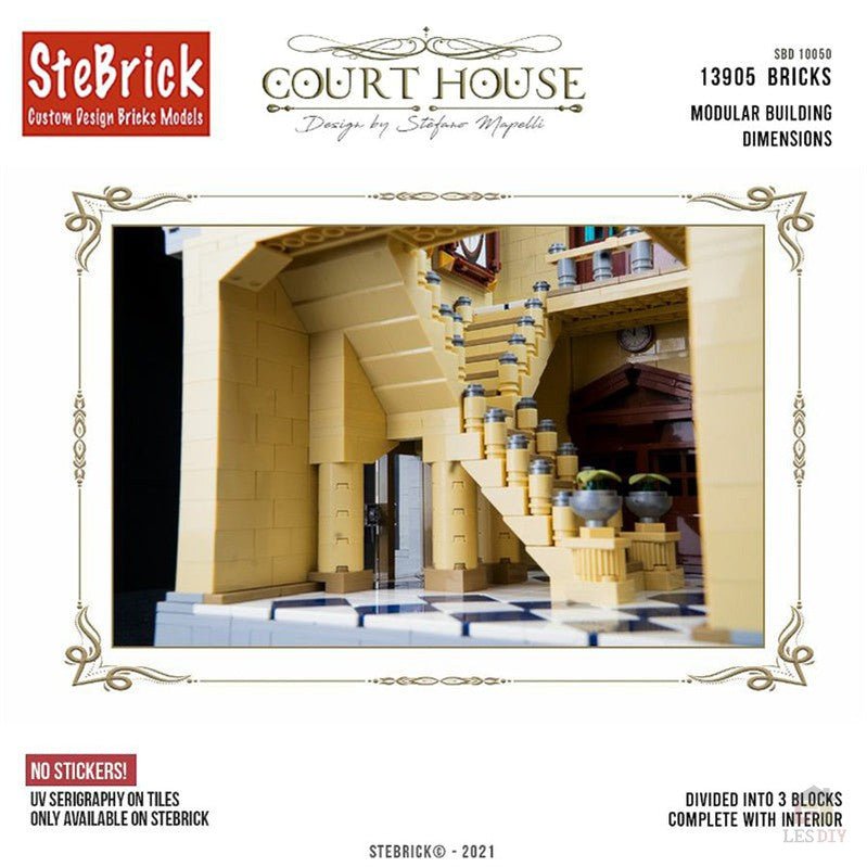 MOC - 77106 Das Gerichtsgebäude (Keine Aufkleber Enthalten) - LesDiy - Klemmbausteine