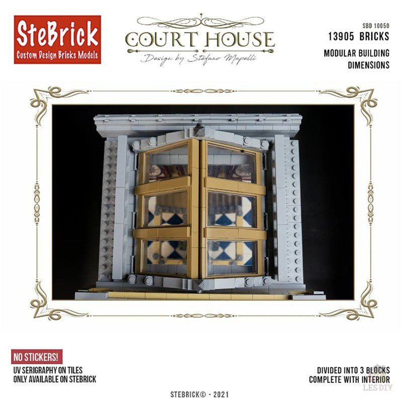 MOC - 77106 Das Gerichtsgebäude (Keine Aufkleber Enthalten) - LesDiy - Klemmbausteine