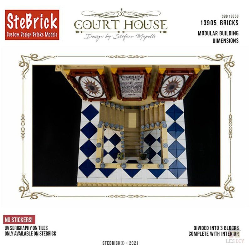 MOC - 77106 Das Gerichtsgebäude (Keine Aufkleber Enthalten) - LesDiy - Klemmbausteine