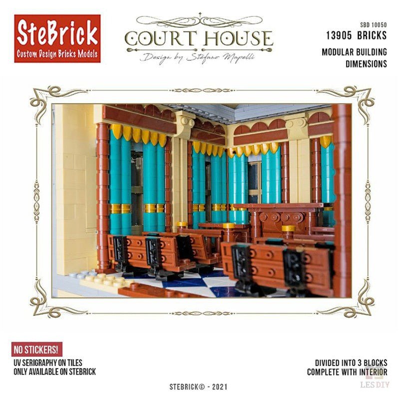 MOC - 77106 Das Gerichtsgebäude (Keine Aufkleber Enthalten) - LesDiy - Klemmbausteine