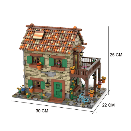 MOC - 77566 Haus Italien Nr. 3 Klemmbausteine - LesDiy - Klemmbausteine