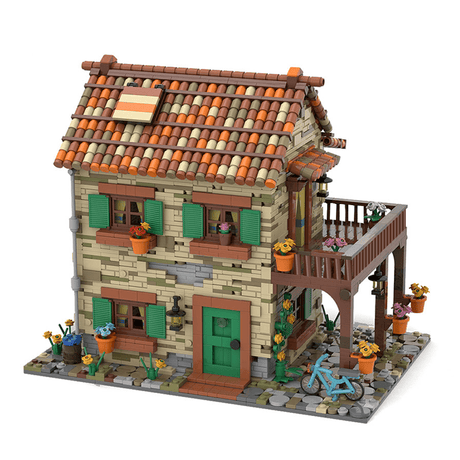 MOC - 77566 Haus Italien Nr. 3 Klemmbausteine - LesDiy - Klemmbausteine