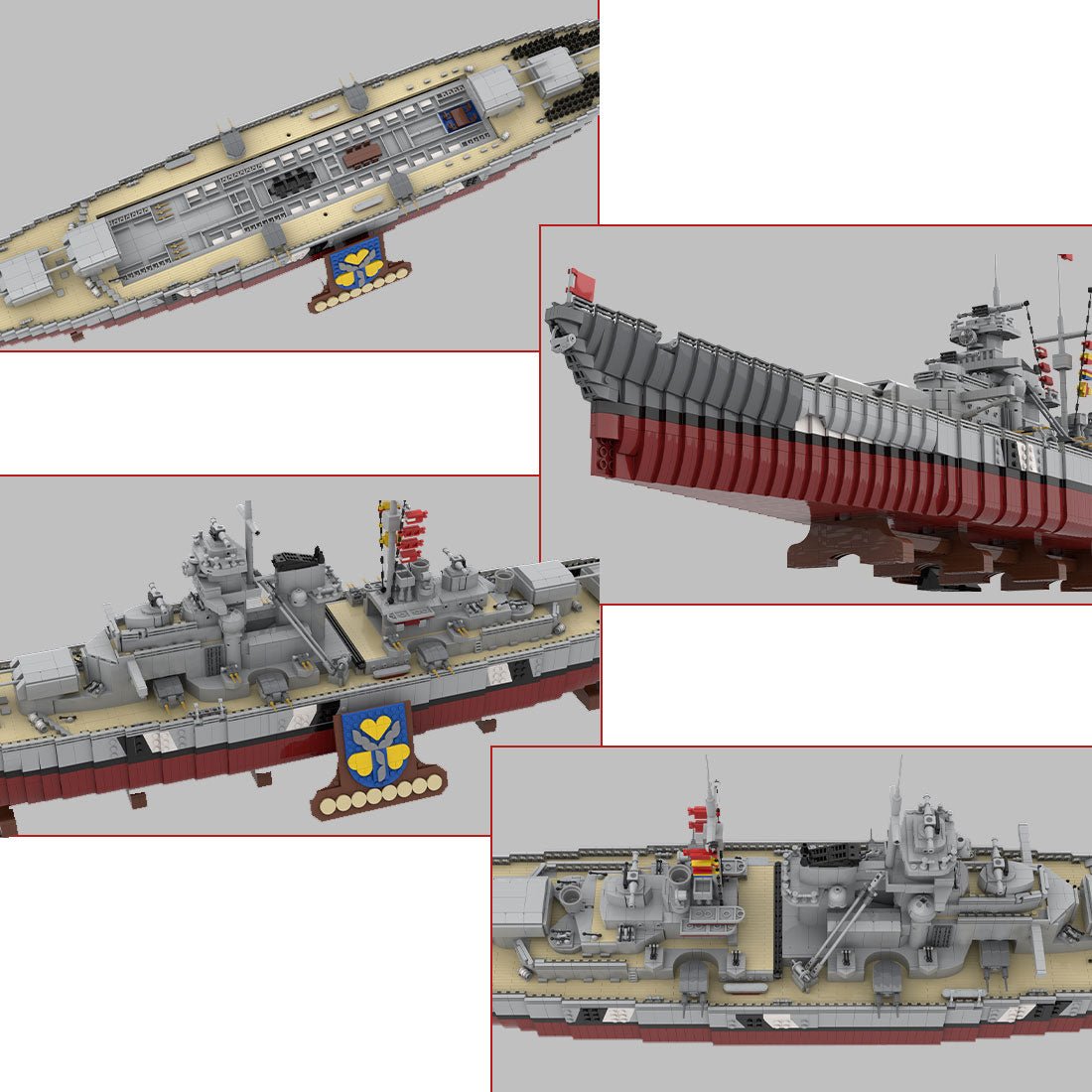 MOC - 84840 Bismarck - Kreuzer - Schlachtschiff Klemmbausteine - LesDiy - Klemmbausteine