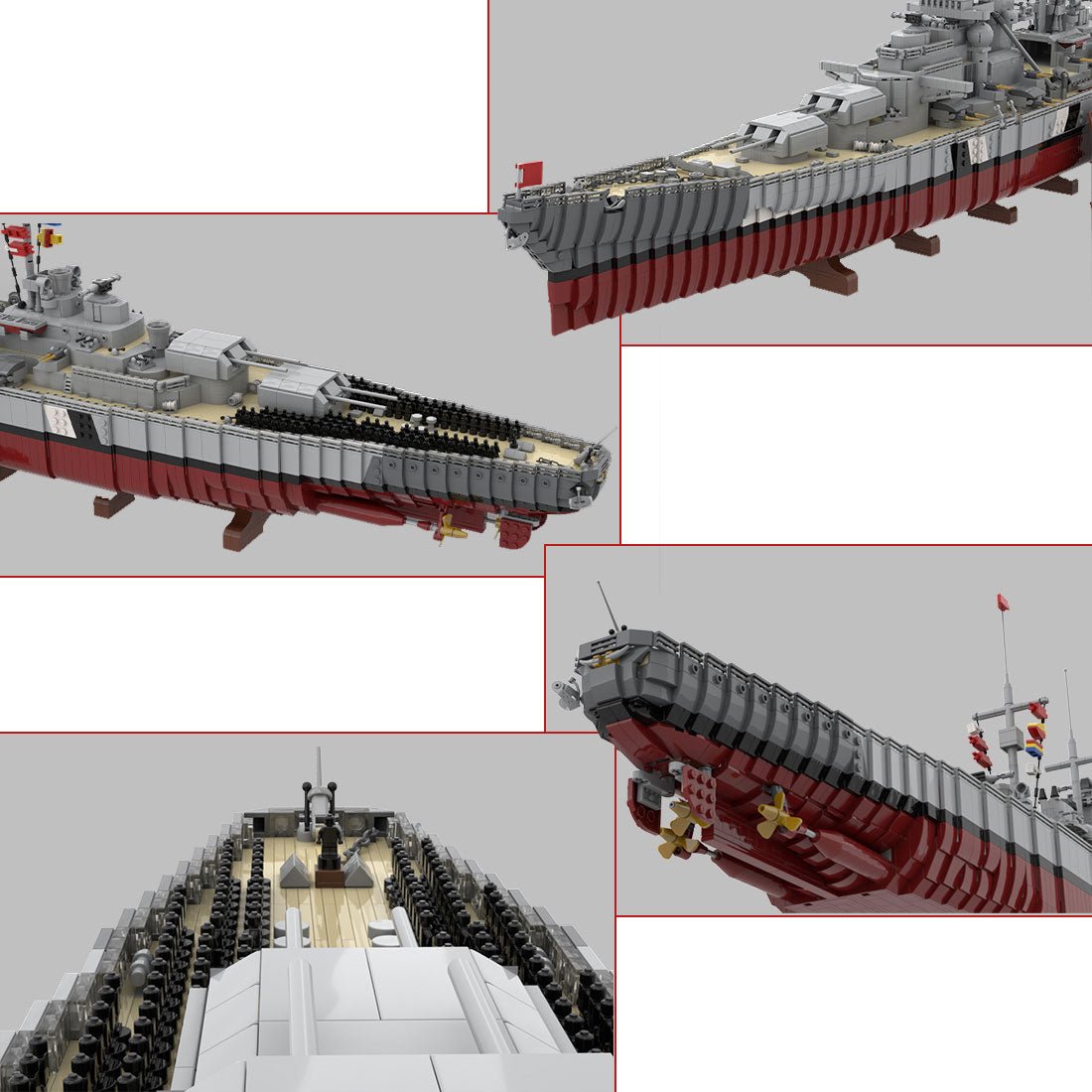 MOC - 84840 Bismarck - Kreuzer - Schlachtschiff Klemmbausteine - LesDiy - Klemmbausteine