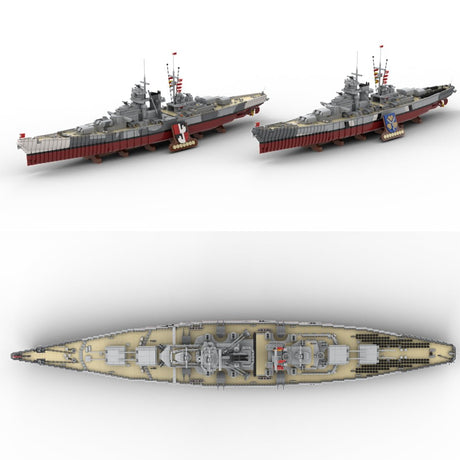 MOC - 84840 Bismarck - Kreuzer - Schlachtschiff Klemmbausteine - LesDiy - Klemmbausteine