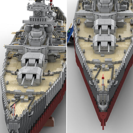 MOC - 84840 Bismarck - Kreuzer - Schlachtschiff Klemmbausteine - LesDiy - Klemmbausteine