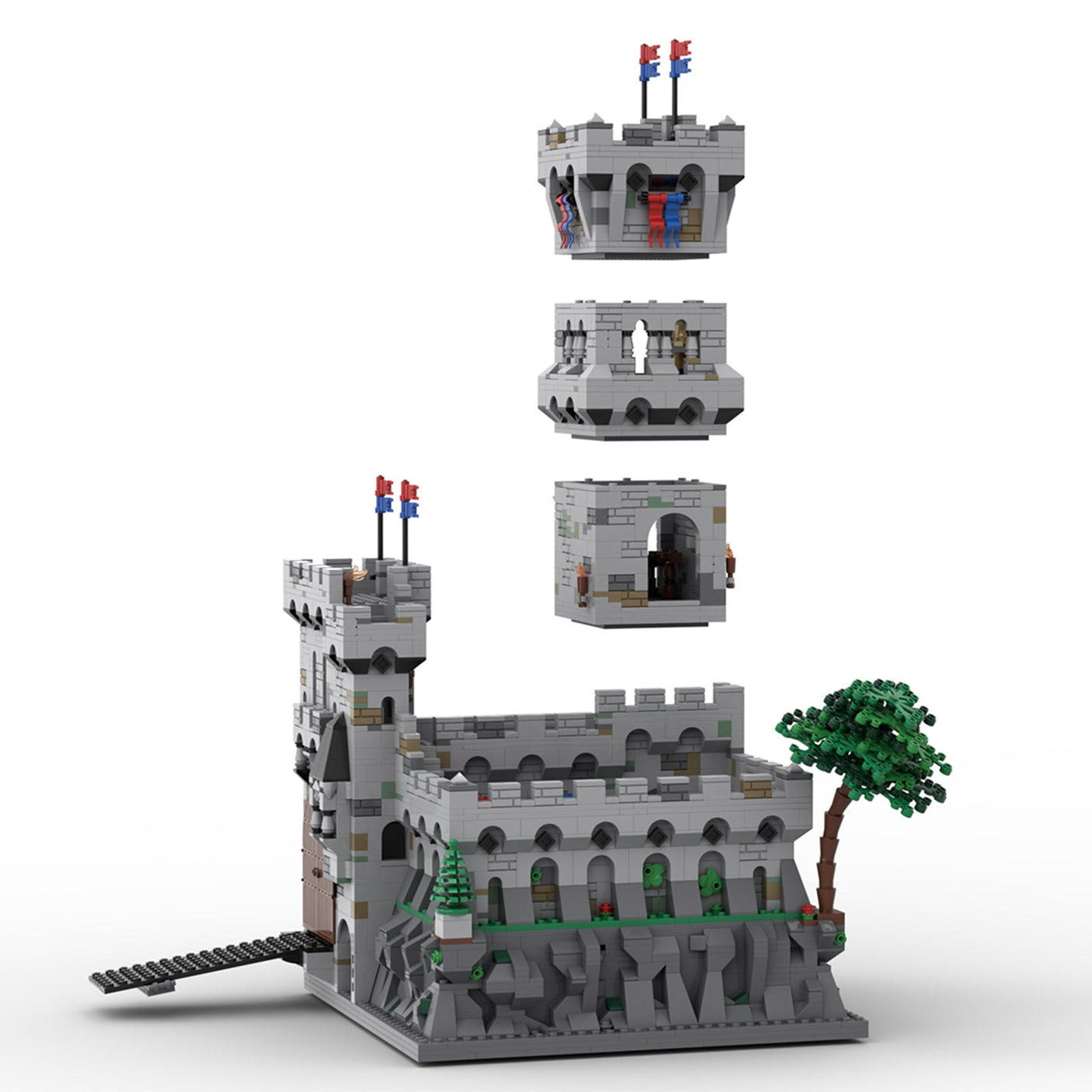 MOC - 87299 King’s Mountain Fortress Klemmbausteine - LesDiy - Klemmbausteine