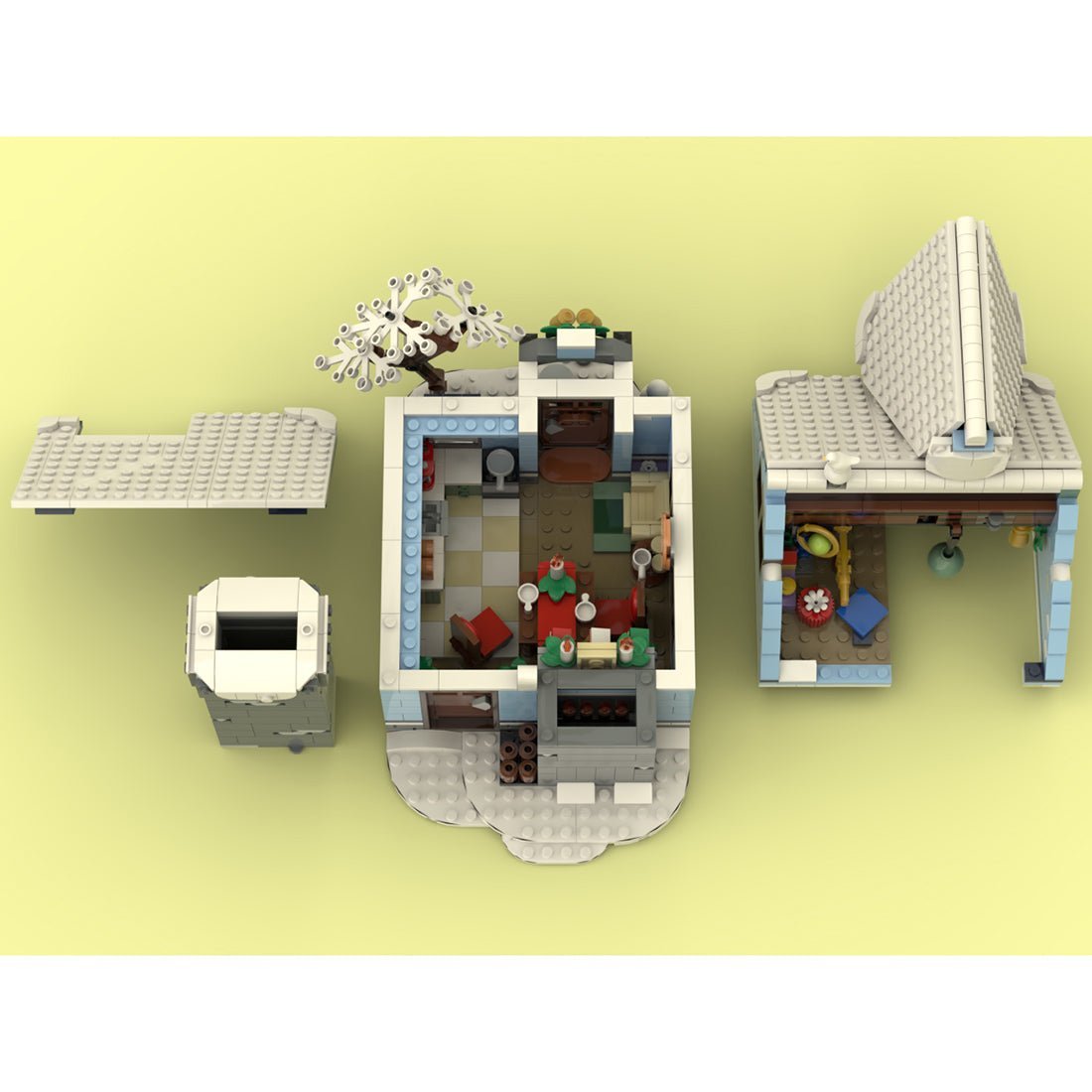 MOC - 92758 Winter Cabin Klemmbausteine - LesDiy - Klemmbausteine