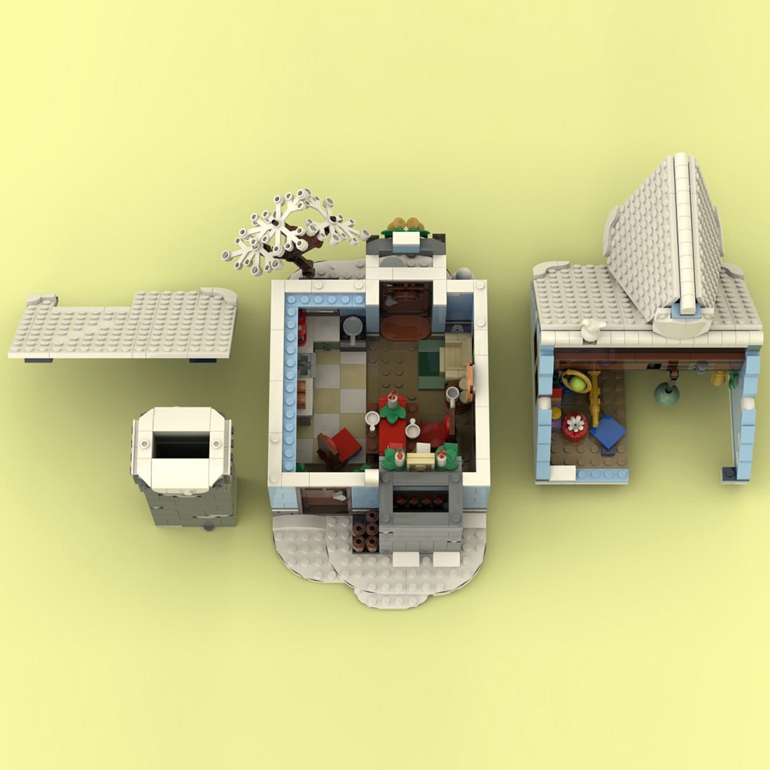 MOC - 92758 Winter Cabin Klemmbausteine - LesDiy - Klemmbausteine