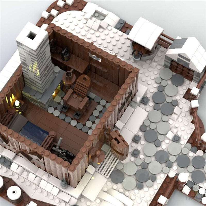 MOC Bergwald Winter Holzhaus mit Kamin - LesDiy - Klemmbausteine