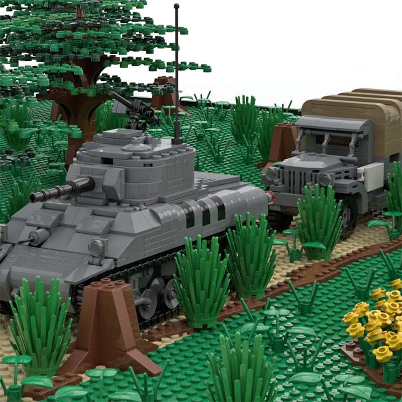 MOC Militär Szene - Waldmarsch - LesDiy - Klemmbausteine