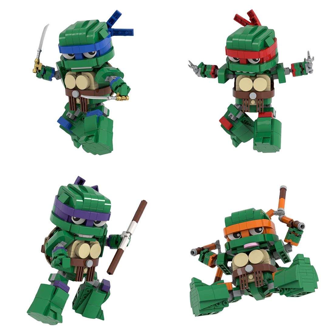 MOC Teenage Mutant Ninja Turtles Clamp Building Blocks LesDiy