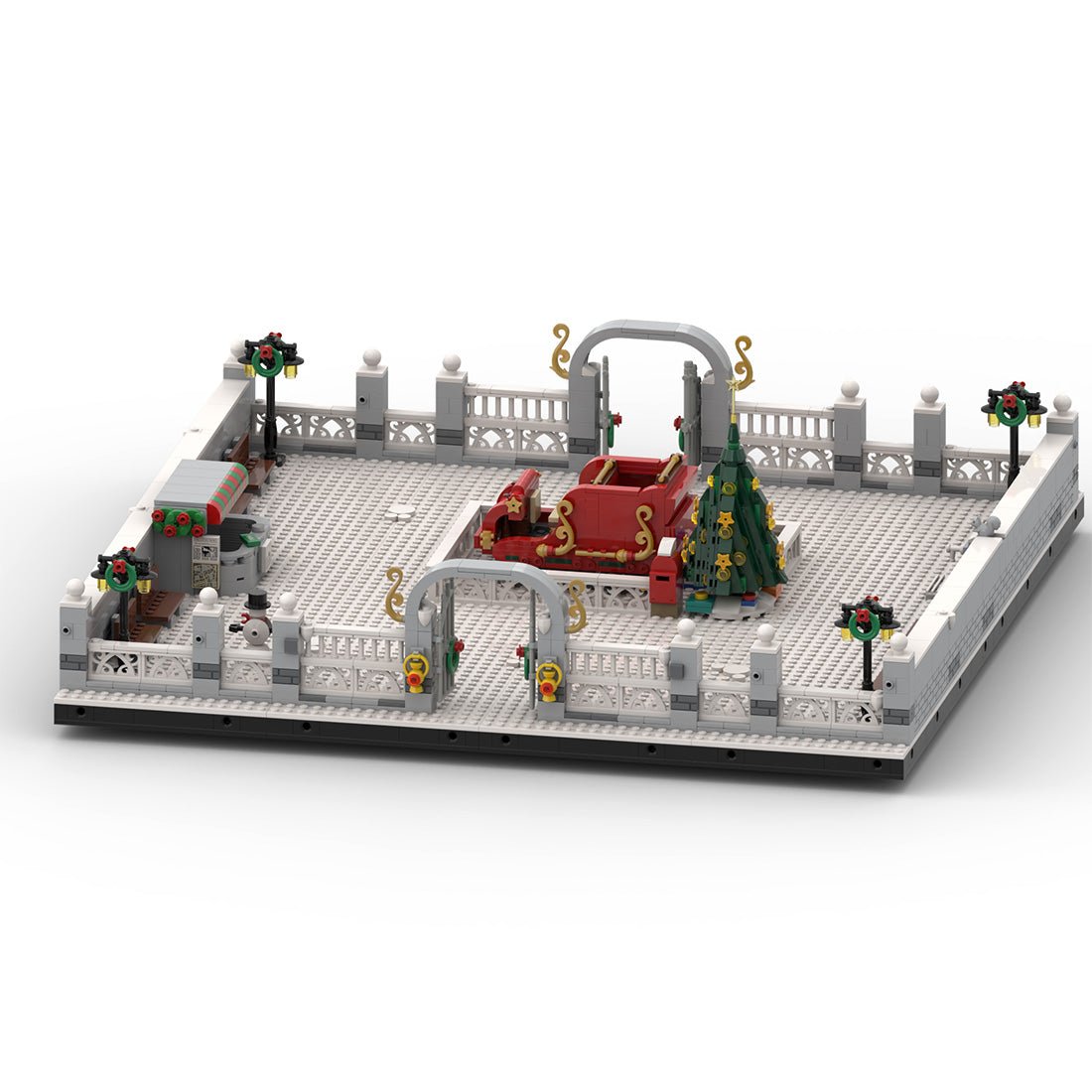 MOC Winter Village Large Christmas Square Klemmbausteine - LesDiy - Klemmbausteine