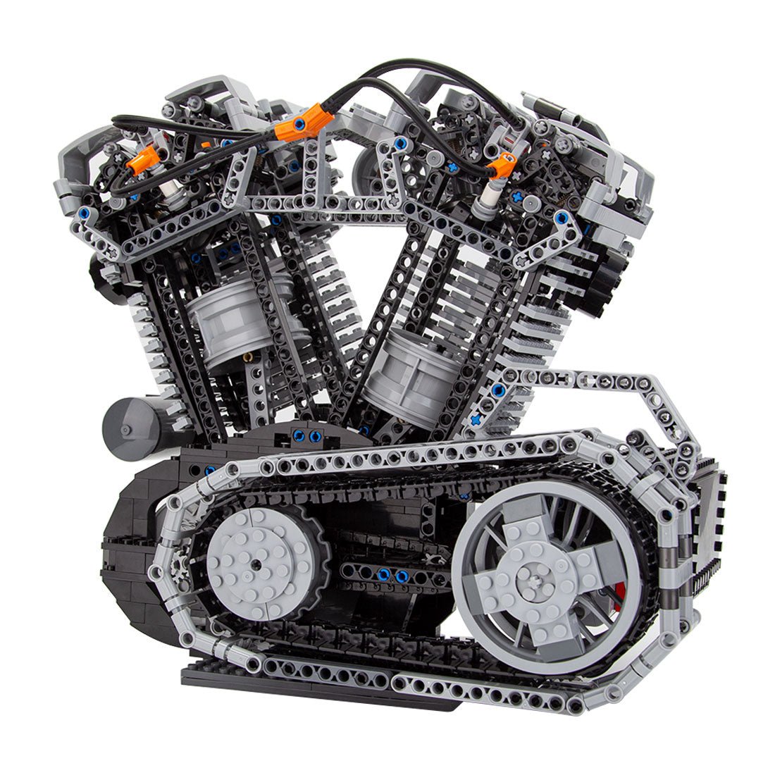 Mocsage Harley V - Twin OHV 8 - Ventil - Viertakt - Hochgeschwindigkeitsmotor Klemmbausteine - LesDiy - Klemmbausteine