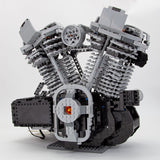 Mocsage Harley V - Twin OHV 8 - Ventil - Viertakt - Hochgeschwindigkeitsmotor Klemmbausteine - LesDiy - Klemmbausteine