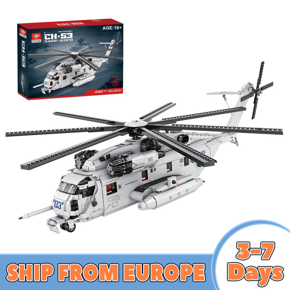 Mocsage MOC - 127265 CH - 53E Super Stallion 1/35 Klemmbausteine （Übersee - Lagerlieferung） - LesDiy - Klemmbausteine