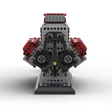 Mocsage MOC - 171732 Crossplane V8 Engine with Supercharger & removable Cover Klemmbausteine - LesDiy - Klemmbausteine