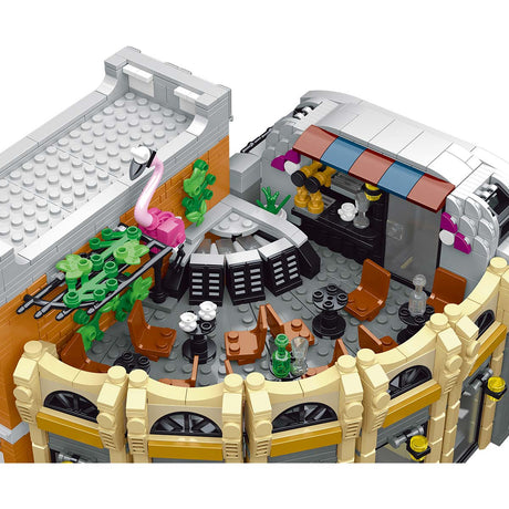 Mocsage Street Scene MOC European Department Corner Store with Light Klemmbausteine - LesDiy - Klemmbausteine